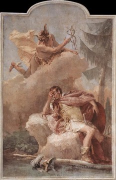  Eneas Pintura - Mercurio de Villa Valmarana apareciendo a Eneas Giovanni Battista Tiepolo